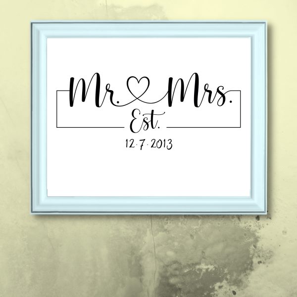 CUSTOM Mr & Mrs Established