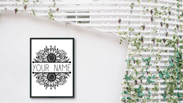 CUSTOM Name Sunflower